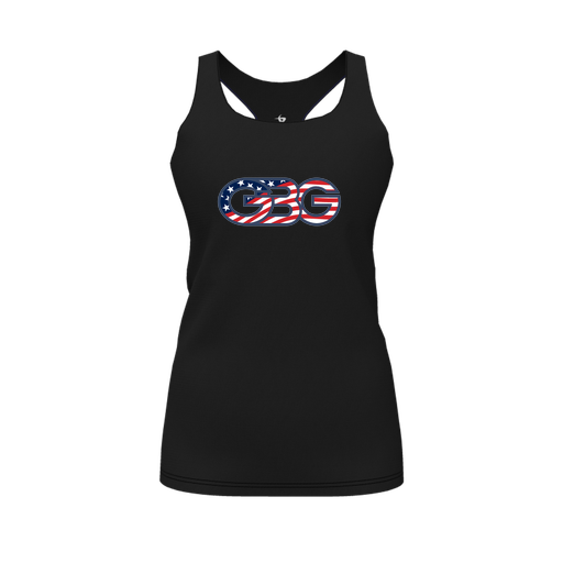 [FT0TRBBK-FYS-LOGO1] Decker Racerback Tank Top (Female Youth S, Black, Logo 1)