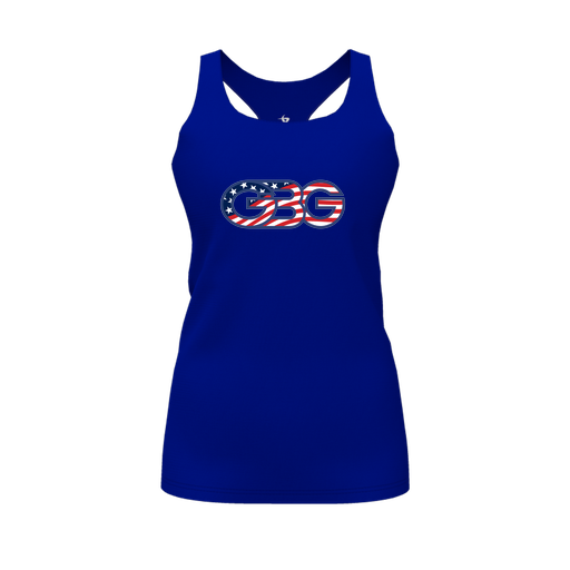 [FT0TRBRY-FYS-LOGO1] Decker Racerback Tank Top (Female Youth S, Royal, Logo 1)