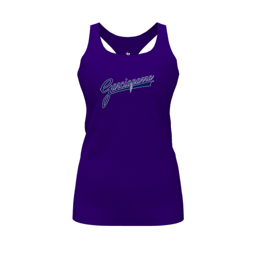 [FT0TRBPP-FYS-LOGO2] Decker Racerback Tank Top (Female Youth S, Purple, Logo 2)