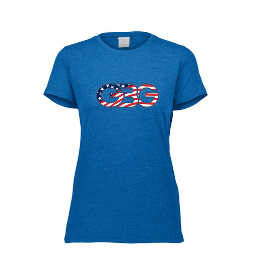 [FTSCUBRY-FAXS-LOGO1] Decker Women's Tri-Blend T-Shirt - Short Sleeve (Female Adult XS, Royal, Logo 1)