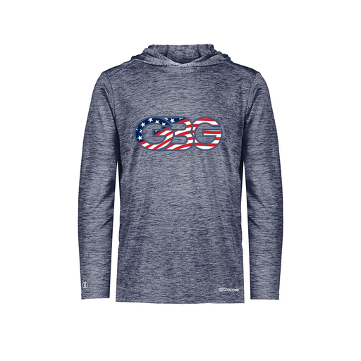 [FOLHCGNV-AS-LOGO1] Decker Men's Charge Hoodie (Adult S, Navy, Logo 1)