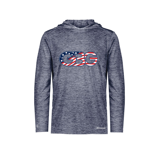 [FOLHCGNV-YS-LOGO1] Decker Youth Charge Hoodie (Youth S, Navy, Logo 1)