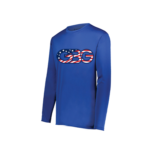 [222822.060.XS-LOGO1] Men's LS Smooth Sport Shirt (Adult XS, Royal, Logo 1)