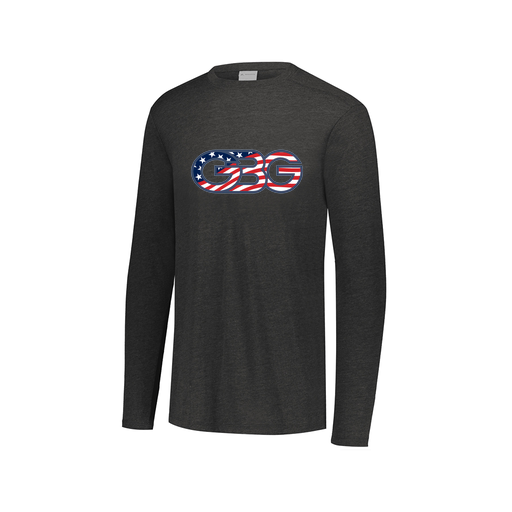 [FTLCUBBK-AXS-LOGO1] Decker Men's Tri-Blend T-Shirt - Long Sleeve (Adult XS, Black, Logo 1)