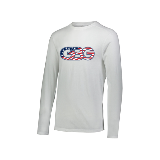 [FTLCUBWH-AXS-LOGO1] Decker Men's Tri-Blend T-Shirt - Long Sleeve (Adult XS, White, Logo 1)