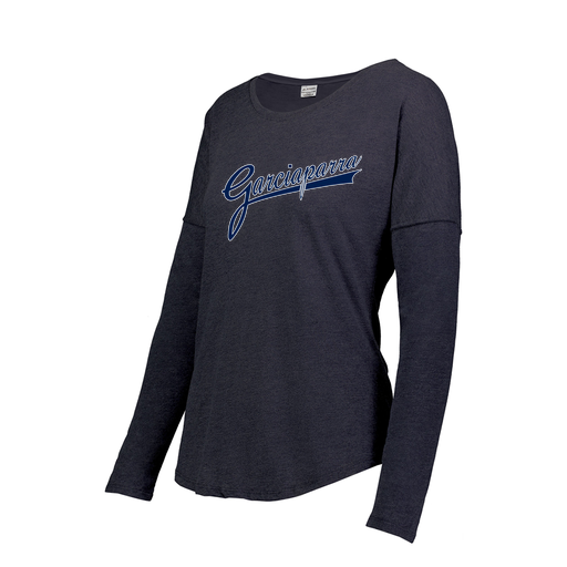 [FTLCUBNV-FAXS-LOGO2] Decker Women's Tri-Blend T-Shirt - Long Sleeve (Female Adult XS, Navy, Logo 2)